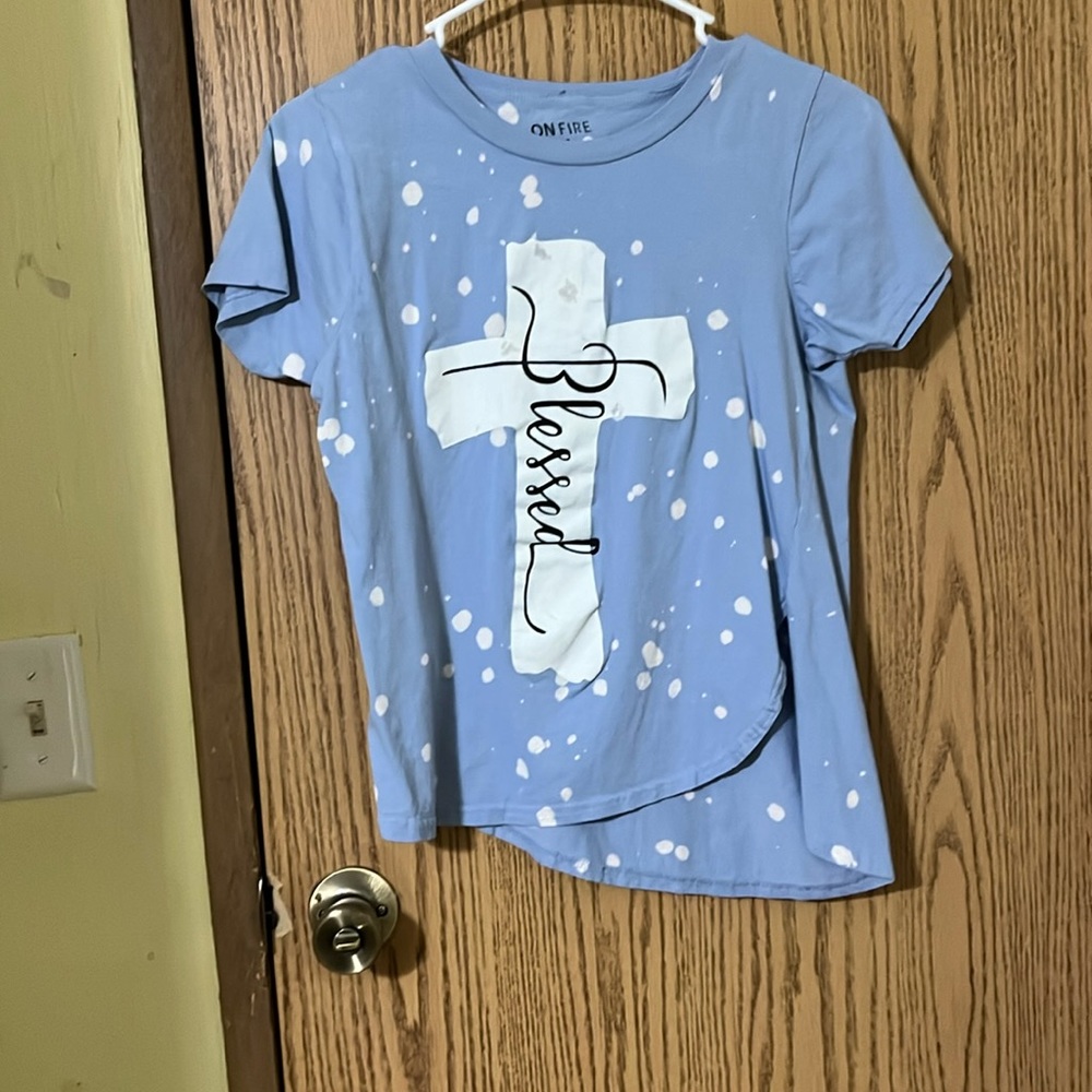 light blue short sleeve